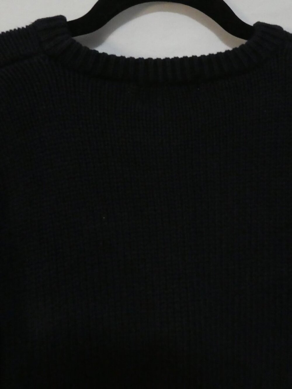 Vintage TABI INTERNATIONAL Equestrian Horse Crest Knit Sweater Navy - Size XL - Picture 12 of 16
